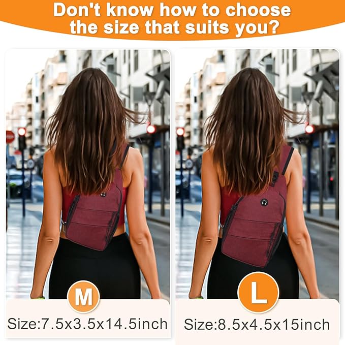 Crossbody Bags for Women Men Trendy Sling Bag Backpack Casual Chest Bag with Convertible Shoulder Strap