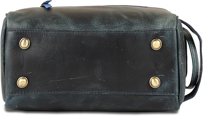 KomalC Travel Toiletry Bag – Premium Leather Dopp Kit for Men & Women with Water-Resistant Lining & Spacious Zippered Organizer