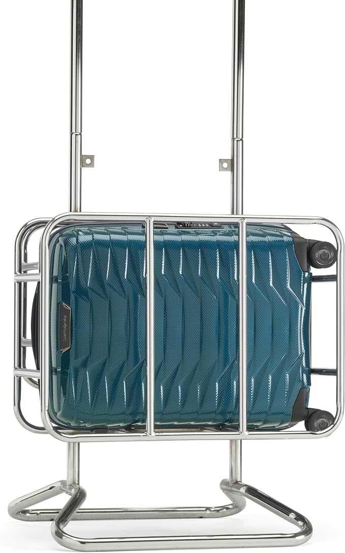 Samsonite Proxis Global Carry-On Hardside Luggage with Dual Spinner Wheels, Airline Approved - Innovative Roxkin™ Lightweight Shell With Ultimate Durability- TSA Lock, Telescopic Handle - Petrol Blue