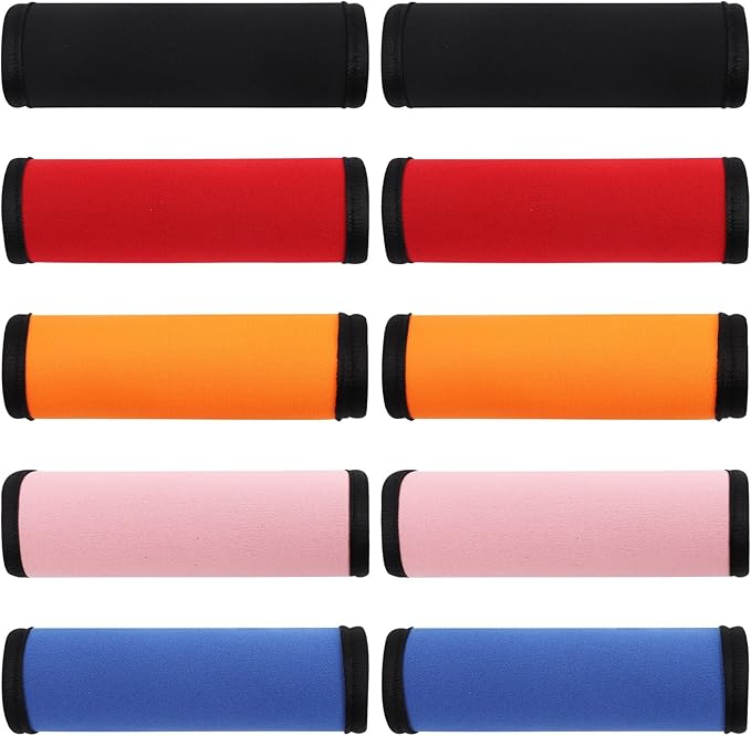 10 Pack Luggage Handle Wraps for Suitcase, Bright Color Comfort Soft Luggage Handle Covers Suitcase Luggage Tag Travel Accessories