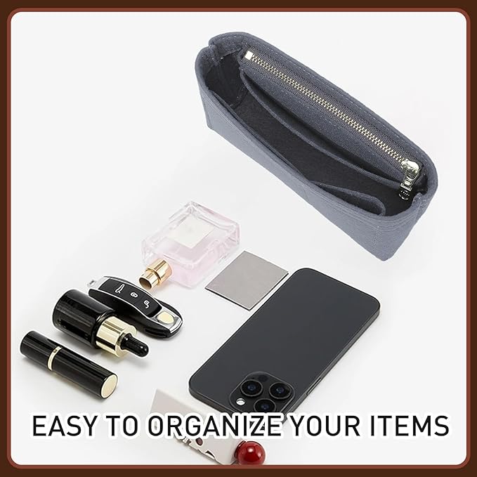 Doxo Longchamp XS Organizer Insert, Suitable for Le pliage XS and More, Keeps Tote Handbags Shaped & Neat (Grey,XS)