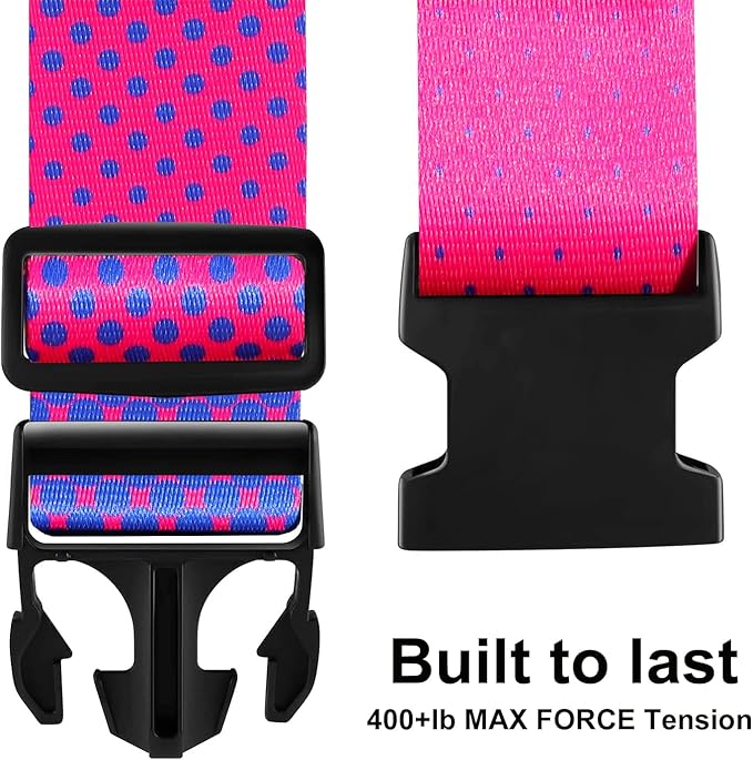 Luggage Straps for Suitcases TSA Approved-2 Pack Bright Personalized Luggage Belt Strap for Suitcase/Carry On Bag Luggage Accessories for Travel (Gradient)