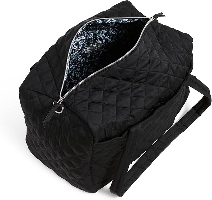 Vera Bradley Women's Performance Twill Medium Travel Duffle Bag, True Black, One Size
