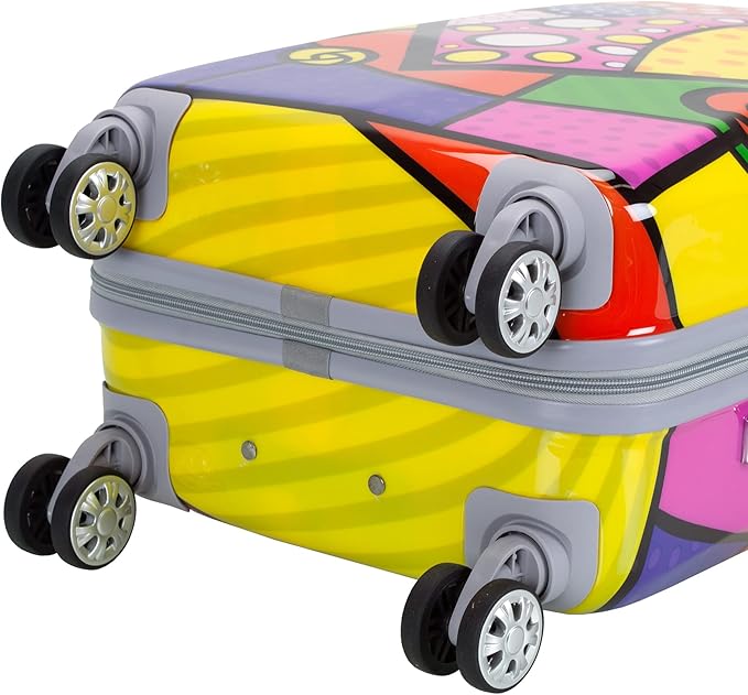 Rockland Departure Hardside Spinner Wheel Luggage, Heart, 2-Piece Set (20/28)