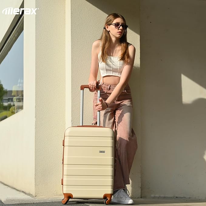 Luggage 3 Pcs ABS Hardside Luggage Sets Spinner Wheels Suitcases