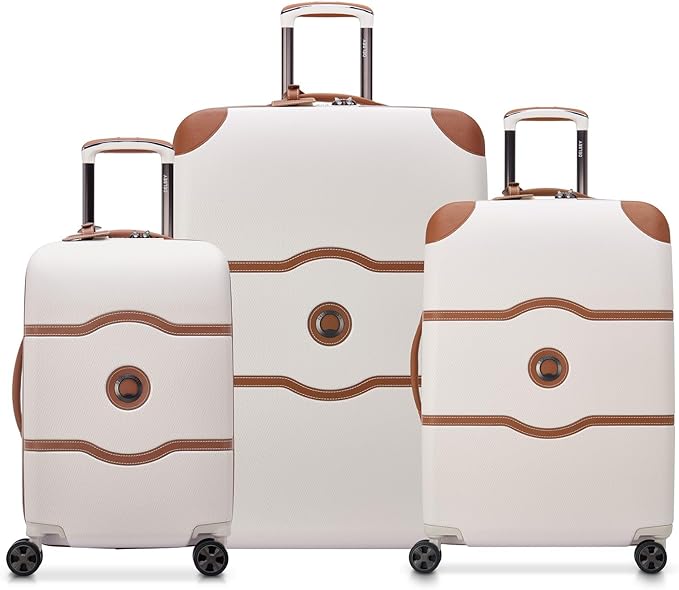 DELSEY PARIS Chatelet Air 2.0 Hardside Luggage with Spinner Wheels, Angora, 3 Piece Set, (19/24/28)