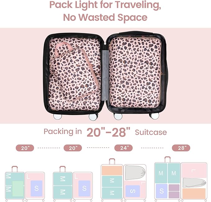 Cambond Compression Packing Cubes for Travel - Lightweight Expandable Travel Bags Luggage Organizers Travel Essentials Compression Cubes for Travel Space Saver for Carry on Suitcases Organizer