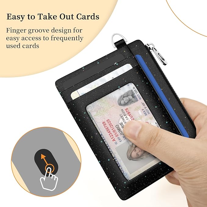 Hancynir Goth Bookshelf Skull Cat Wallet Women Credit Card Holder Funny Gothic RFID Blocking Small Card Wallets Mini Front Pocket PU Leather Thin Travel Zipper Coin Cash Ladies Female Wallet Gifts