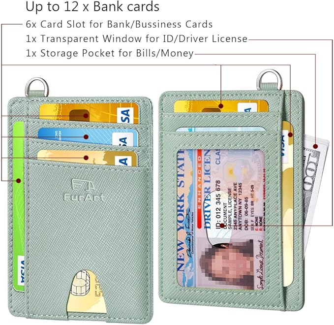 FurArt Slim Minimalist Wallet, Front Pocket Wallets, RFID Blocking, Credit Card Holder for Men