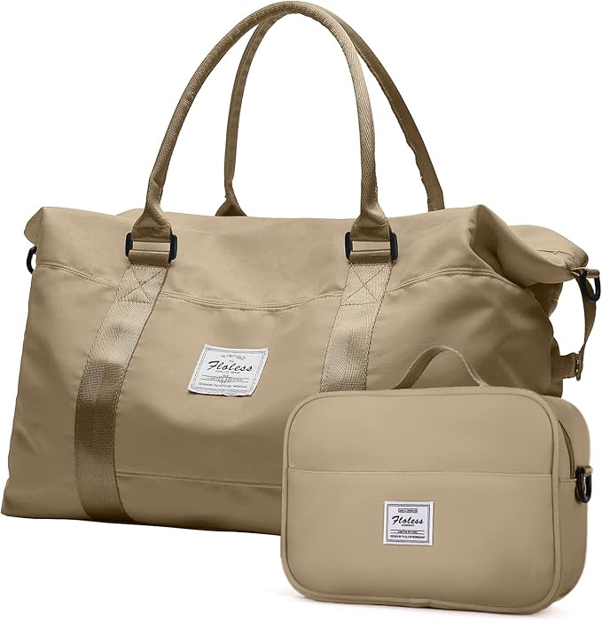 HYC00 Travel Duffel Bag,Carry-on Overnight Weekender Bags for Women,Sports Tote Gym Bag with Wet Pocket