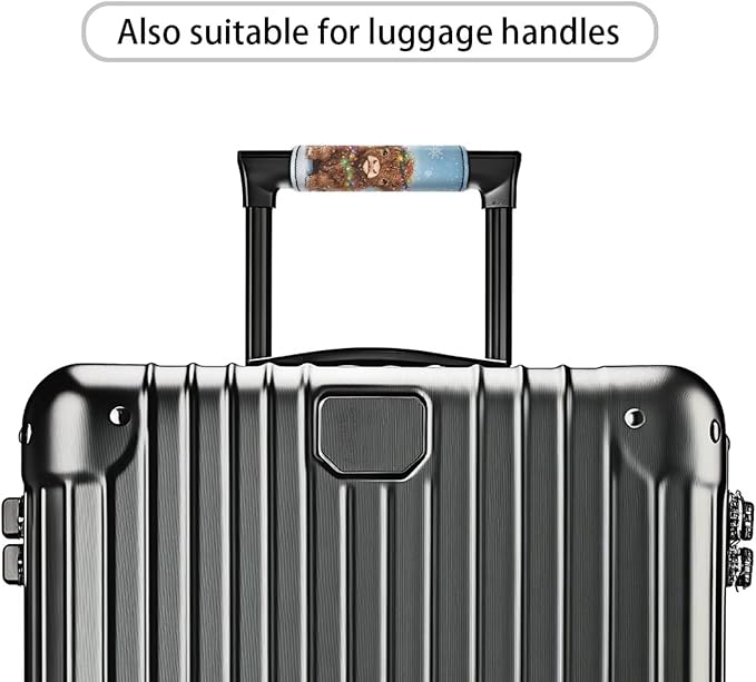 BIGCARJOB Highland Cow Handle Wraps Set for Luggage Accessories,Women Girls Door Protection Cover Christmas Suitcase Handle Cover Gifts Suitcase Handle Wraps Travel Bags