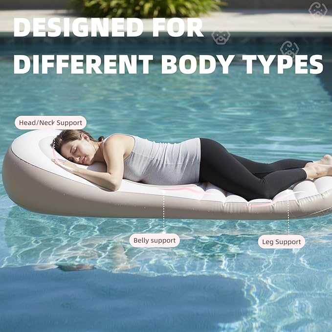 Inflatable Pregnancy Pillow, New Upgraded Belly Mattress Float with Abdominal Hole Full Body Inflatable Bed for Pregnant Women, The Pregnancy Pillow for Sleeping Prone
