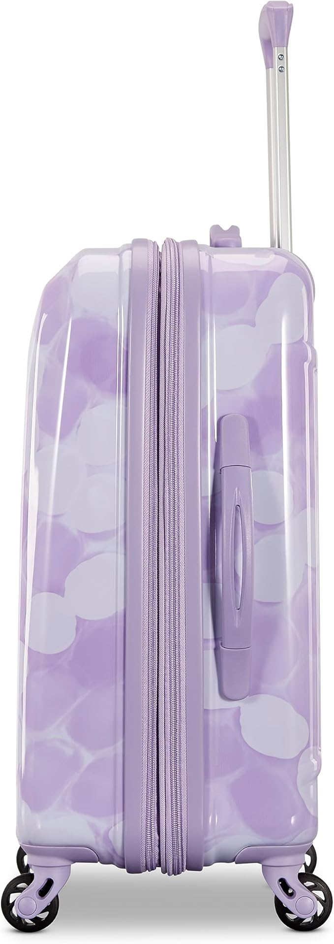 American Tourister Moonlight Hardside Expandable Luggage with Spinner Wheels, Lavender Maze, Carry-On 21-Inch