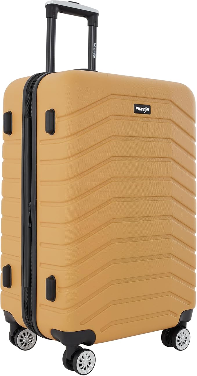 Wrangler Tahoe 3 Piece Spinner Luggage Set, Amber Gold