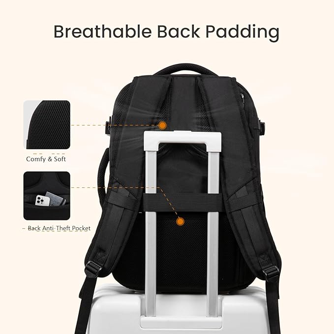 LOVEVOOK Travel Backpack,Expandable 50L Extra Large Travel Backpack for Men & Women,Carry on Backpack for Airplanes with 2 Packing Cubes, TSA Personal Item Travel Bag fits 18 inch Laptop