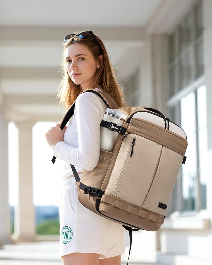 LOVEVOOK 40L Travel Backpack for Women Men, Airline Approved Carry On Luggage with 3 Cubes Accessories, TSA Personal Item Travel Cruise Essentials, Waterproof Weekender Overnight Bags fits 17" Laptop