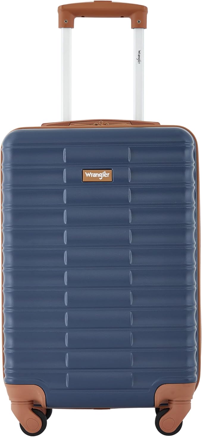 Wrangler 22" Outrider Hardside Carry-On Luggage, Vintage Indigo