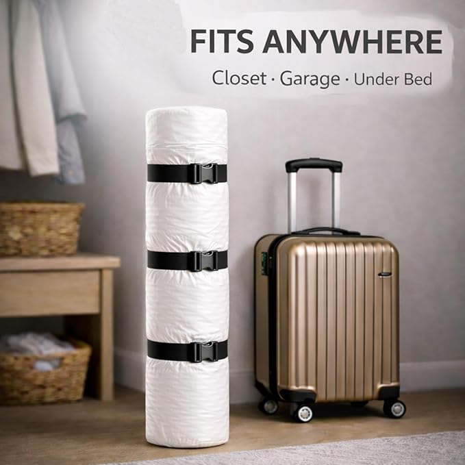 Memory Foam Mattress Vacuum Bag for Moving and Storage – Heavy Duty Compression Bag with Straps, Vacuum Bag for Memory Foam Mattress (Twin/Twin-XL)