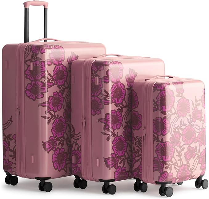 Hardside 3 Piece Luggage Set, Canopy Floral, One Size