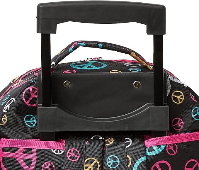 Rockland Double Handle Rolling Backpack, Peace, 17"