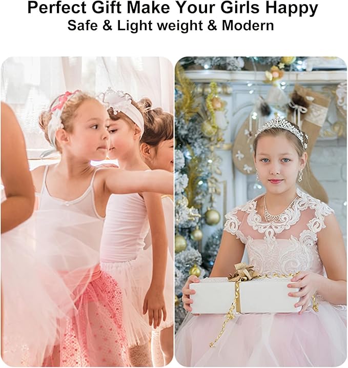 LPHUMEX White Foldable Full Length Mirror for Dance Bag, 33x13 Inch Portable Folding Body Mirror for Dance Travel Wedding Golf
