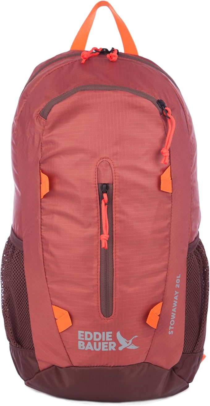 Eddie Bauer Stowaway Packable Backpack | Travel | Outdoor | Lightweight | Foldable | Durable | Ripstop Polyester | 20L - Maroon
