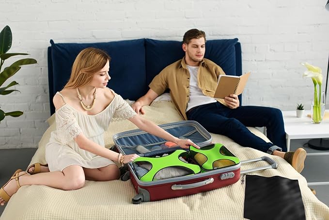 Shacke Packing Cubes for Travel 5 Set - Compression Luggage Organizer Bags - Versatile Travel Organizer for Women and Men - Optimized Packing Bags - Travel Essentials (Green Grass)