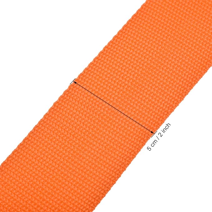 uxcell Luggage Straps Suitcase Belts with Buckle, Combination Lock, 2Mx5cm Adjustable PP Travel Packing Accessories, Orange 2Pcs