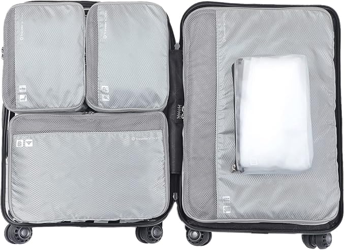 Traveler's Choice Cloverland Packing Cubes 5 Piece Set, Grey