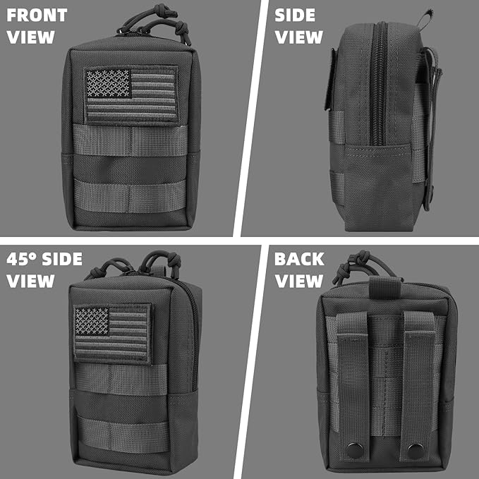 AMYIPO MOLLE Pouch Multi-Purpose Compact Tactical Waist Bags Small Utility Pouch 2 PCS Small Pouch