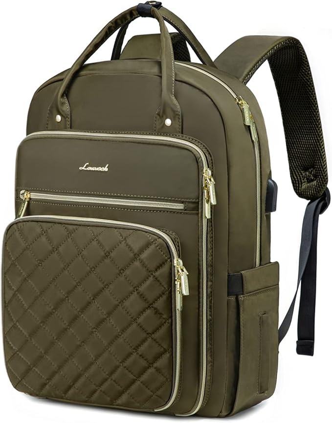 LOVEVOOK Laptop Backpack for Women, Water Resistant Travel Work Backpacks Purse Stylish College Bookbag Business Teacher Nurse Computer Bag with USB Charging Port, Fits 15.6" Laptop