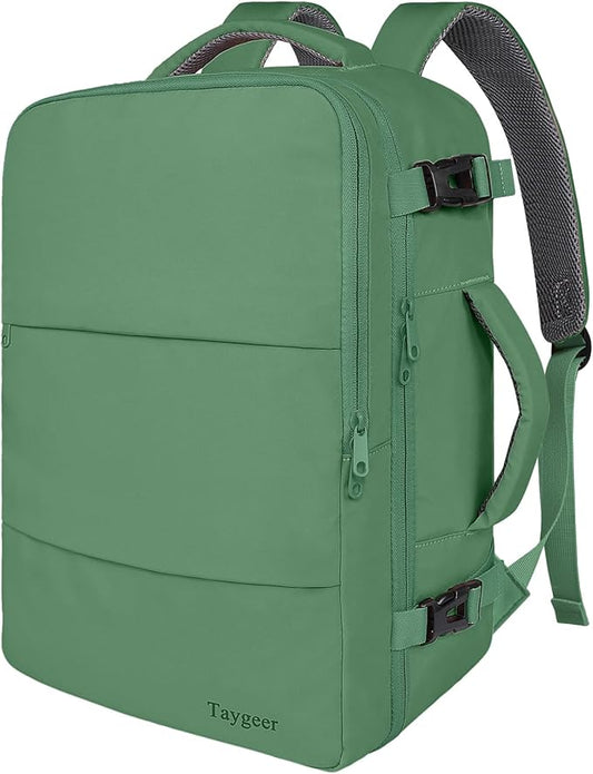 Taygeer Travel Backpack for Women, Carry On Backpack with Water Bottle Pocket & Shoe Pouch, TSA 15.6" Laptop Back Pack Flight Approved, College Gym Bag Casual Daypack for Weekender Business Hiking