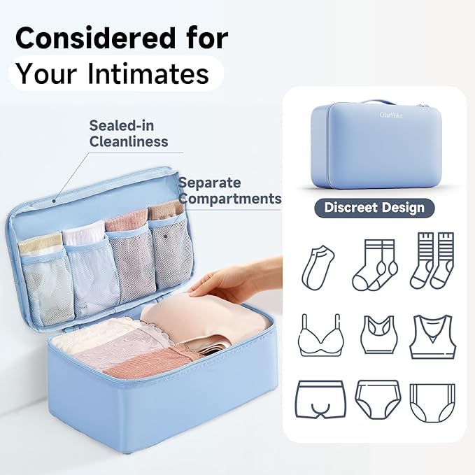 11 Set / 9 Set Packing Cubes for Travel,Gifts for Women Mom Kids,TSA Approved Bags for Makeup, Cosmetic, Toiletry, Organizers for Suitcase Carry On,Cruise Essentials Airplane Accessories,Light Blue