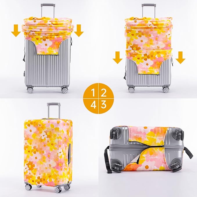 Travelkin Luggage Covers For Suitcase Tsa Approved,Suitcase Cover Protector Fit 22-25 Inch Luggage