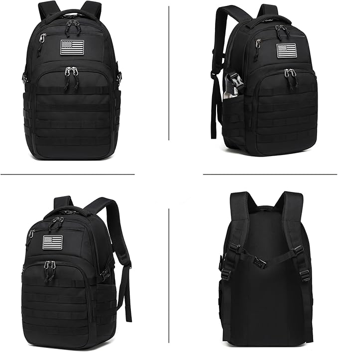 Wotony Military tactical backpack, backpack for men black small tactical assault bag