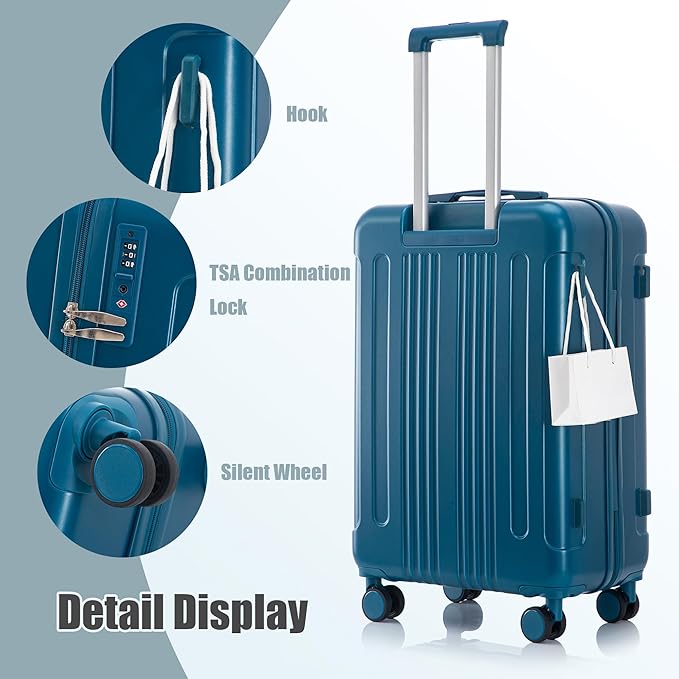 Merax 3 pcs/set in ABS Spinner Wheel Luggage Set, Carry on Suitcase