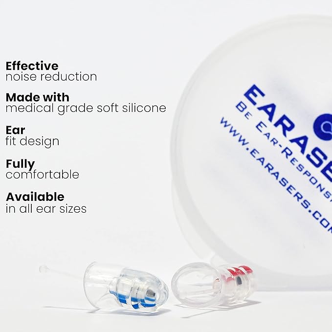 Earasers 19dB Noise Reducing Earplugs