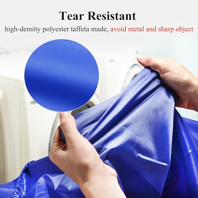 OTraki 2Pack Laundry Bag 28x45 inch Drawstring Laundry Basket Hamper Line Bag XXL Large Dirty Clothes Storage Travel Bag Machine Washable for Camp, Drying Do Not Exceed 176℉ Blue&Black