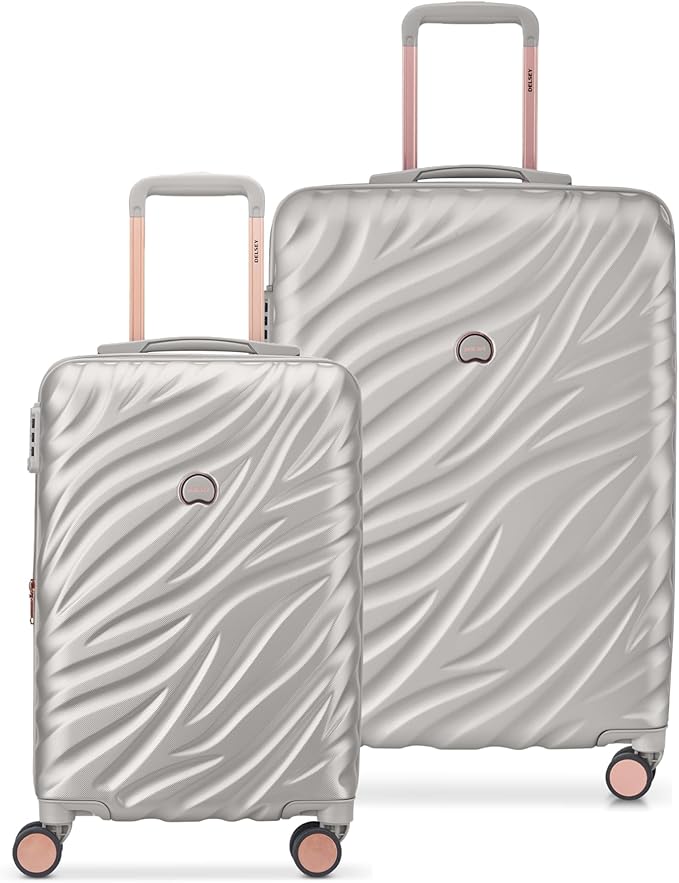 DELSEY PARIS Alexis Lightweight Luggage 2-Piece Set (21"/25"), Expandable Spinner Double Wheel Hardshell Suitcases with TSA Lock