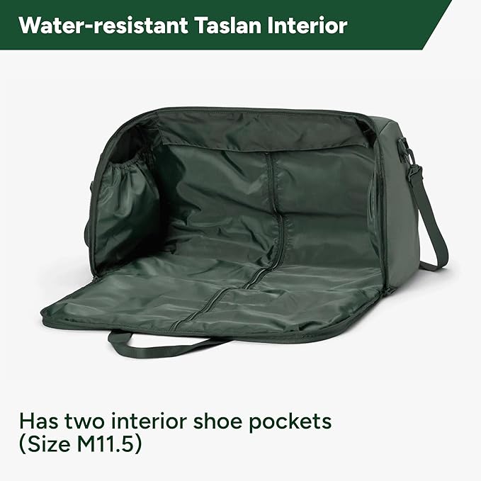 Halfday Convertible 2-in-1 Garment Duffel Weekender Bag 40L | Wrinkle-Free Travel, Hanging Suit Compartment, Shoe Pockets, Trolley Sleeve. Durable & Water-Resistant Carry-on, Cactus