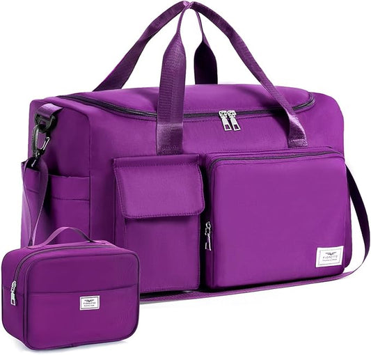 FIORETTO Women's Gym Duffle Bag with Shoes Compartment, 30L Capacity, Ideal for Travel, Gym, Sports, Duffel, Weekender