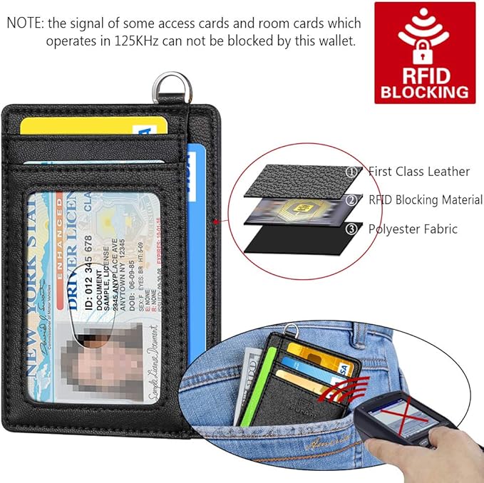 FurArt Slim Minimalist Wallet, Front Pocket Wallets, RFID Blocking, Credit Card Holder for Men