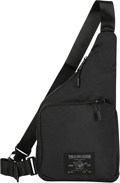 True Religion Cross Body Bag for Woman and Men - Anti Theft Shoulder Sling Bag, Zipper Phone Pocket and Key Leash