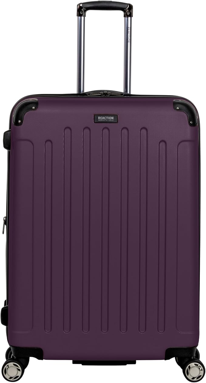 Kenneth Cole REACTION Renegade Luggage Expandable 8-Wheel Spinner Lightweight Hardside Suitcase, Midnight Plum, 3-Piece Set (20"/24"/28")