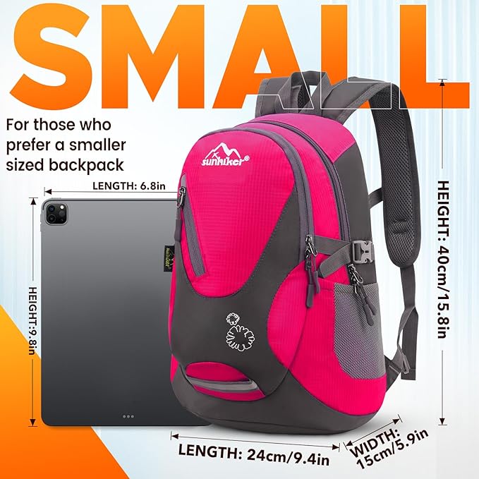 sunhiker Small Hiking Backpack Women Men 20L Lightweight Travel Backpack Daypack Casual Backpack For Cycling Outdoor Camping