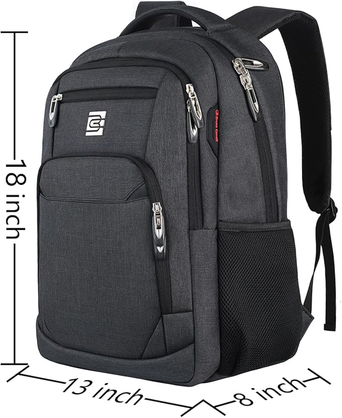 Volher Laptop Backpack,Business Travel Anti Theft Slim Durable Laptops Backpack,Water Resistant College Computer Bag for Women & Men Fits 15.6 Inch Laptop and Notebook - Black
