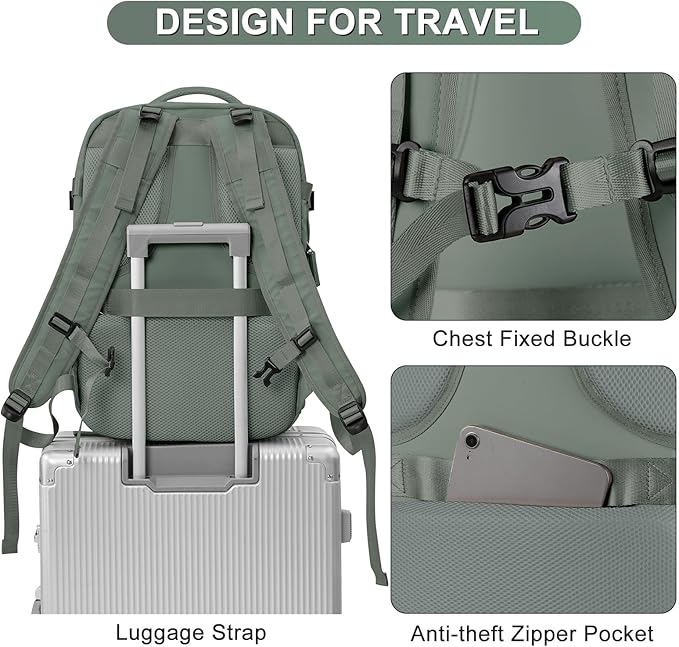 Extra Backpack For Traveling On Airplane Travel Backpack For Women Men Airline Approved Carry On Bags For Airplanes Gym Bag With Shoe Compartment Waterproof Laptop Backpack Camping Hiking Backpack