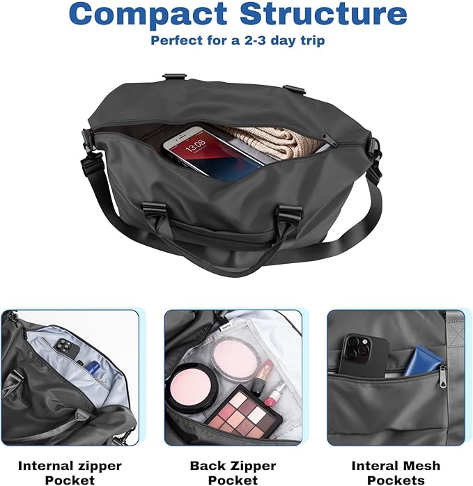 Weekender Duffel Bags for Women， Travel Totes Bag for Airplane Essentials, Overnight Bags for Women with Trolley Sleeve, Large Carry On Hospital Bag for Labor and Delivery, Sport, Gym