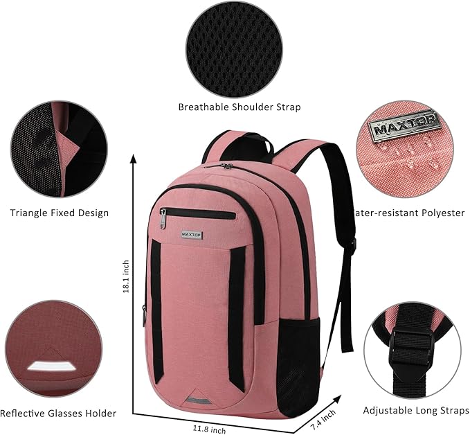 MAXTOP Travel Laptop Backpack Business Anti-theft Backpacks Water Resistant School College Bookbag