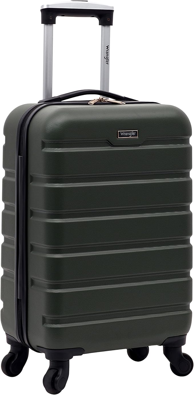 Wrangler 22" Hardside Spinner Carry-On Luggage, Deep Depth